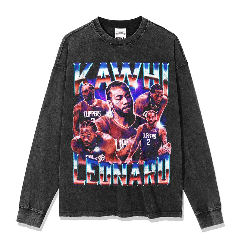 KAWHI LEONARD LONG SLEEVE – שחור שטוף