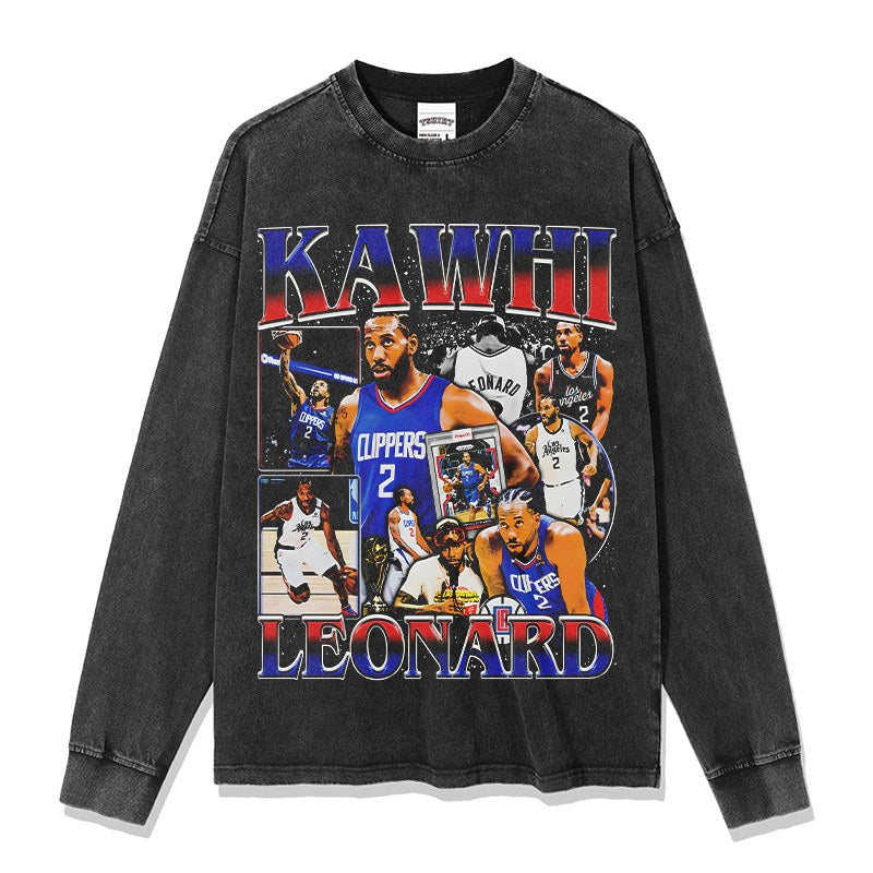 KAWHI LEONARD LONG SLEEVE – שחור שטוף