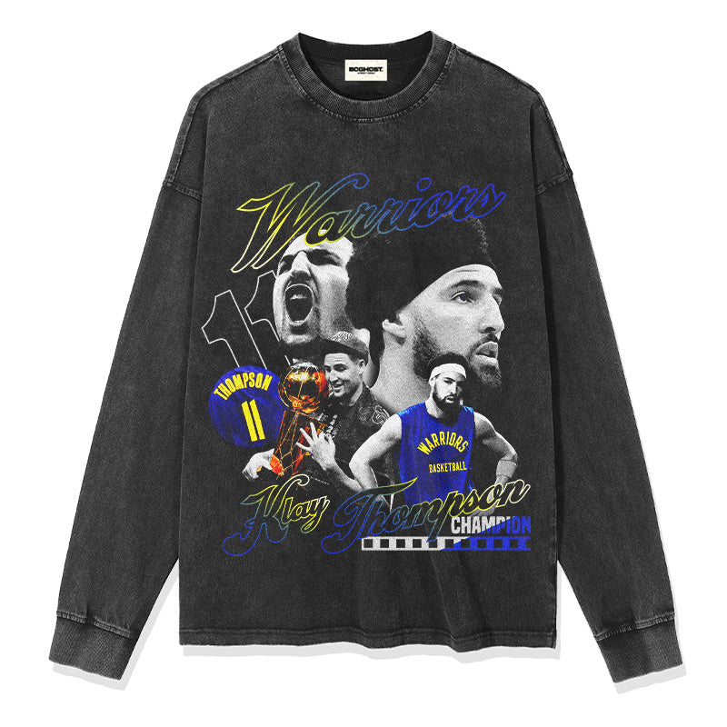 KLAY THOMPSON LONG SLEEVE – שחור שטוף