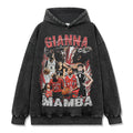 KOBE BRYANT VINTAGE HOODIE – שחור שטוף