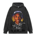 KOBE BRYANT VINTAGE HOODIE – שחור שטוף