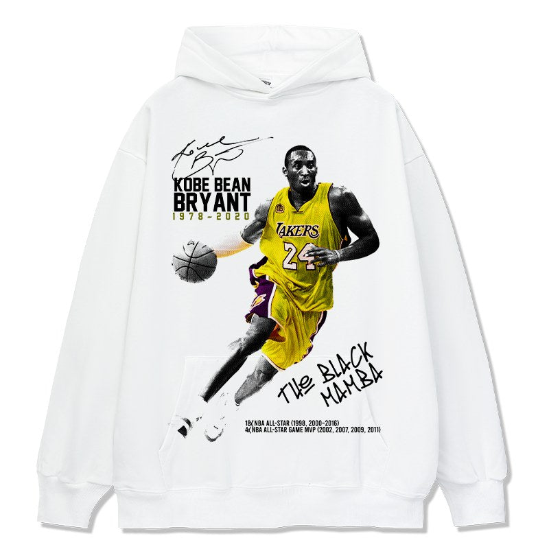 KOBE BRYANT VINTAGE HOODIE – לבן