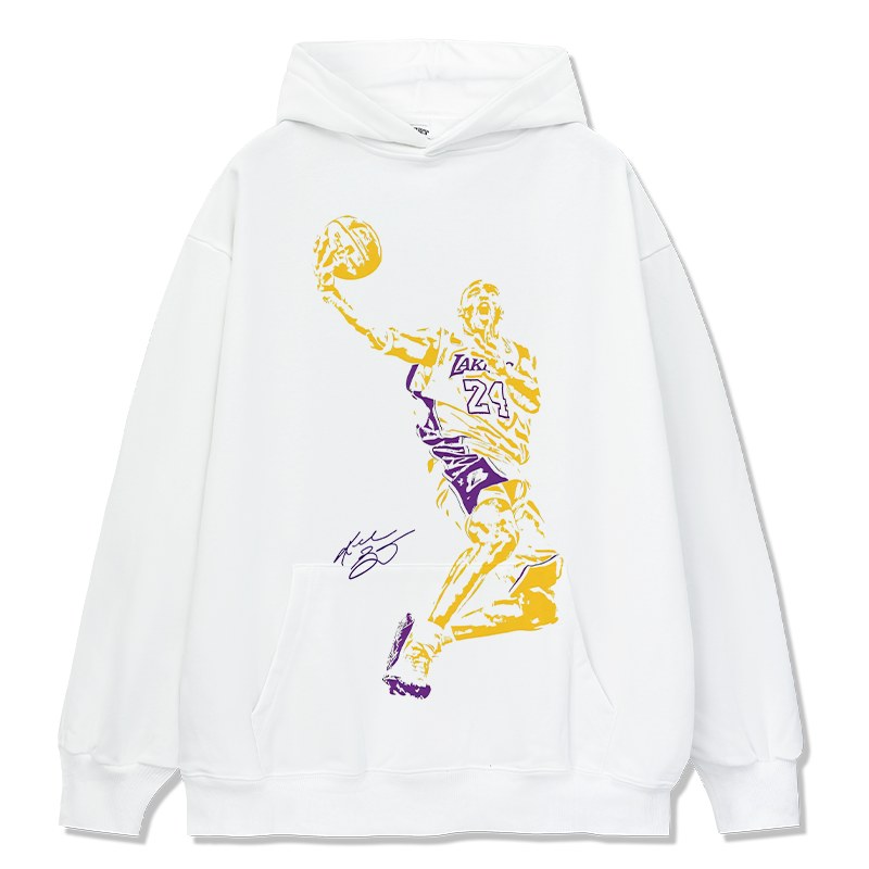 KOBE BRYANT VINTAGE HOODIE – לבן
