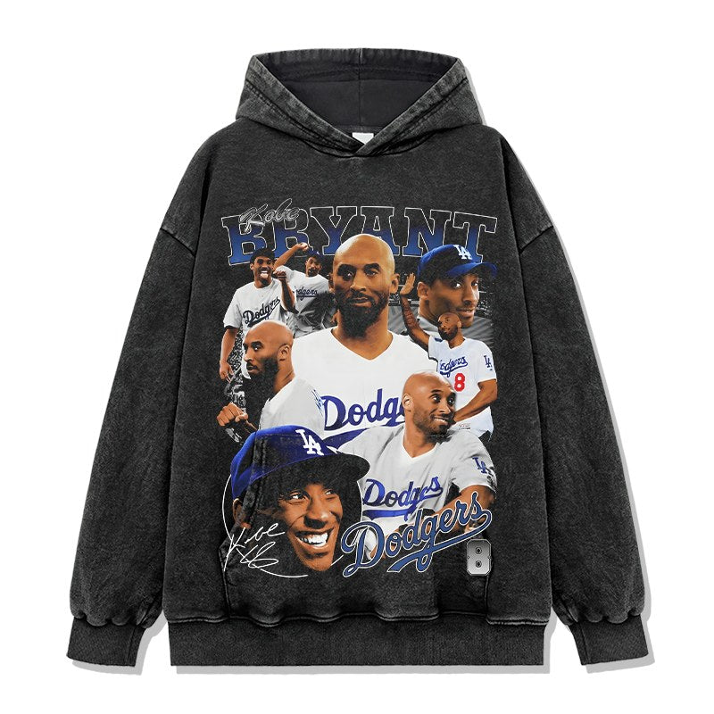 KOBE BRYANT VINTAGE HOODIE – שחור שטוף