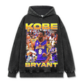 KOBE BRYANT VINTAGE HOODIE – שחור שטוף