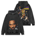 KOBE BRYANT VINTAGE HOODIE – שחור שטוף