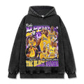 KOBE BRYANT VINTAGE HOODIE – שחור שטוף