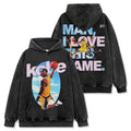 KOBE BRYANT VINTAGE HOODIE – שחור שטוף