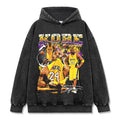KOBE BRYANT VINTAGE HOODIE – שחור שטוף