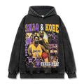 KOBE BRYANT & LEBRON JAMES VINTAGE HOODIE – שחור שטוף