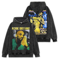 KOBE BRYANT VINTAGE HOODIE – שחור שטוף