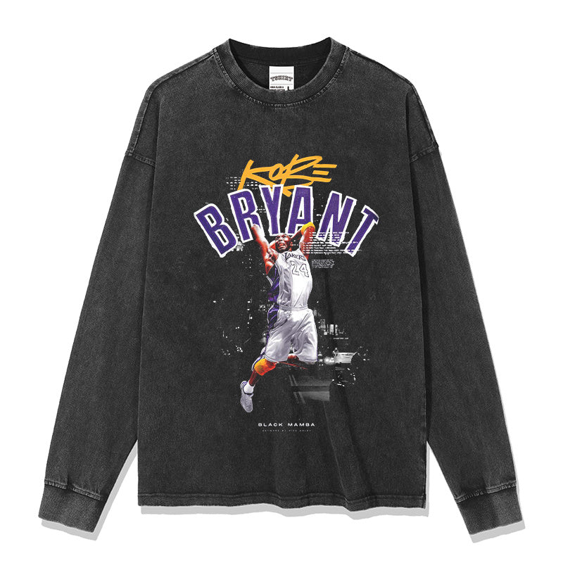 KOBE BRYANT LONG SLEEVE – שחור שטוף