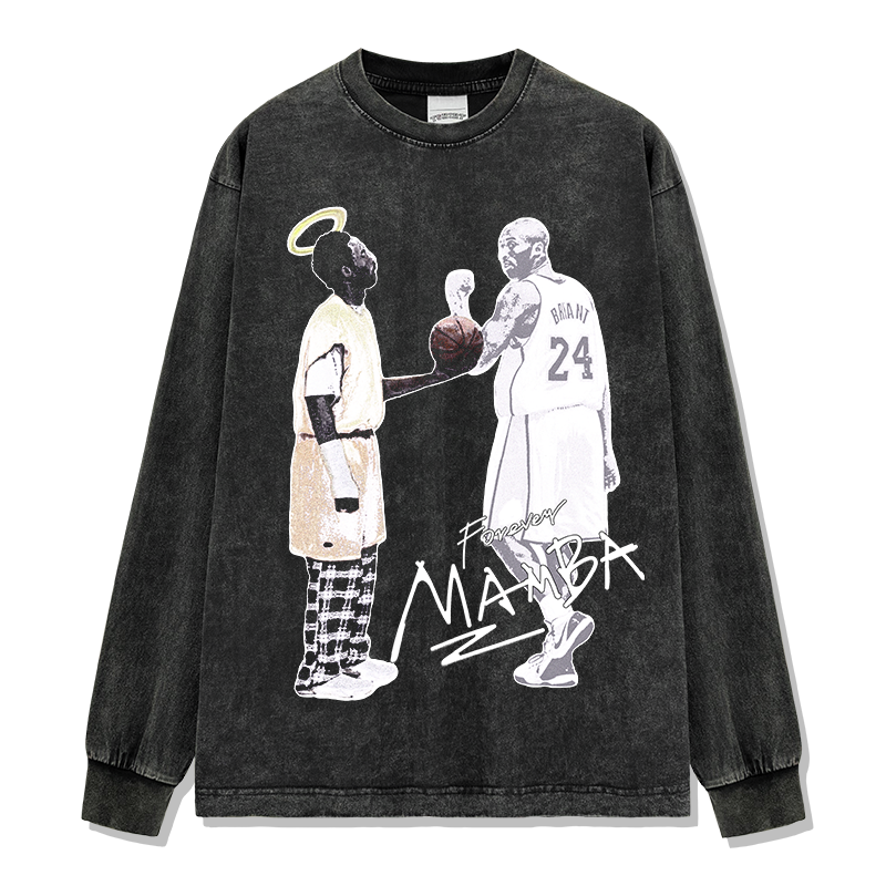 KOBE BRYANT LONG SLEEVE – שחור שטוף