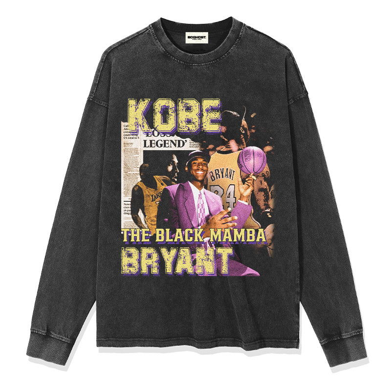 KOBE BRYANT LONG SLEEVE – שחור שטוף