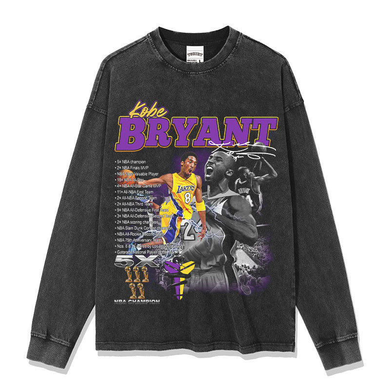 KOBE BRYANT LONG SLEEVE – שחור שטוף