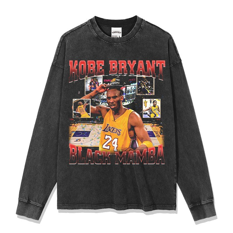 KOBE BRYANT LONG SLEEVE – שחור שטוף