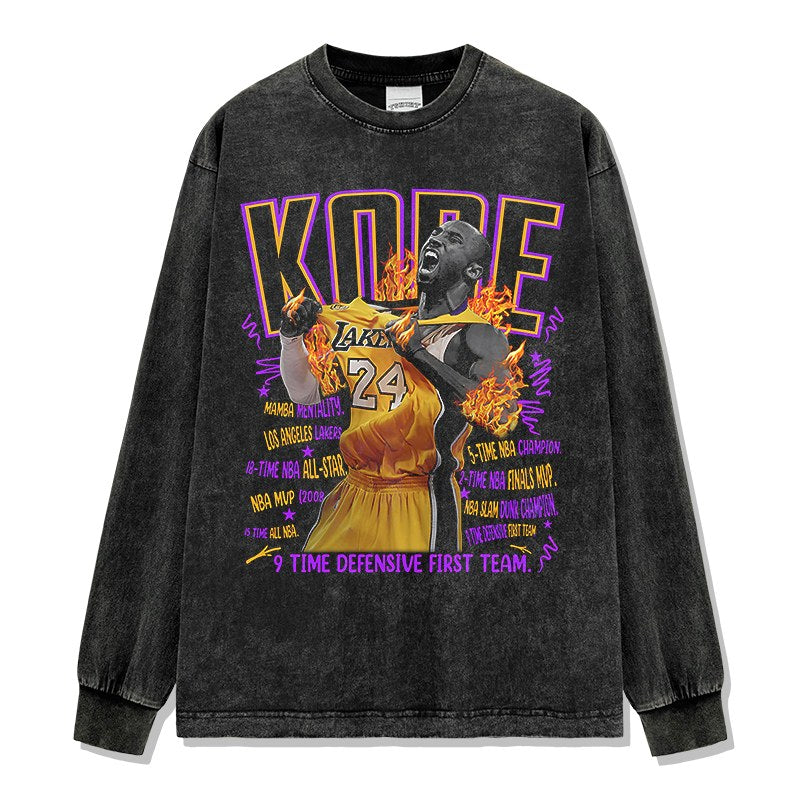 KOBE BRYANT LONG SLEEVE – שחור שטוף