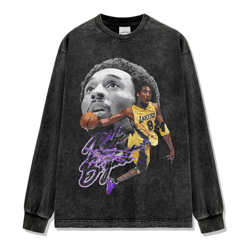 KOBE BRYANT LONG SLEEVE – שחור שטוף