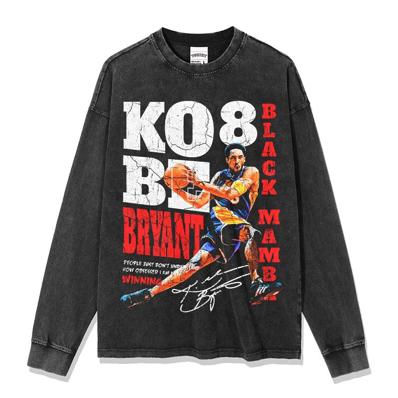 KOBE BRYANT LONG SLEEVE – שחור שטוף