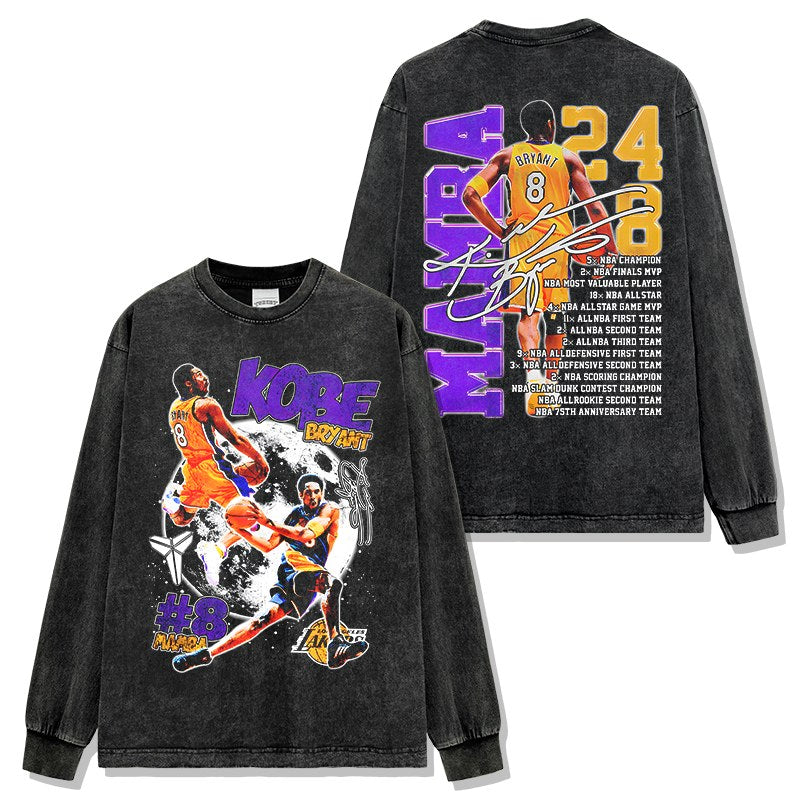 KOBE BRYANT LONG SLEEVE – שחור שטוף