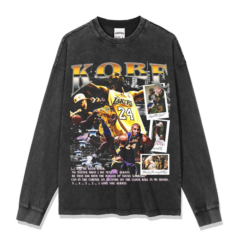 KOBE BRYANT LONG SLEEVE – שחור שטוף