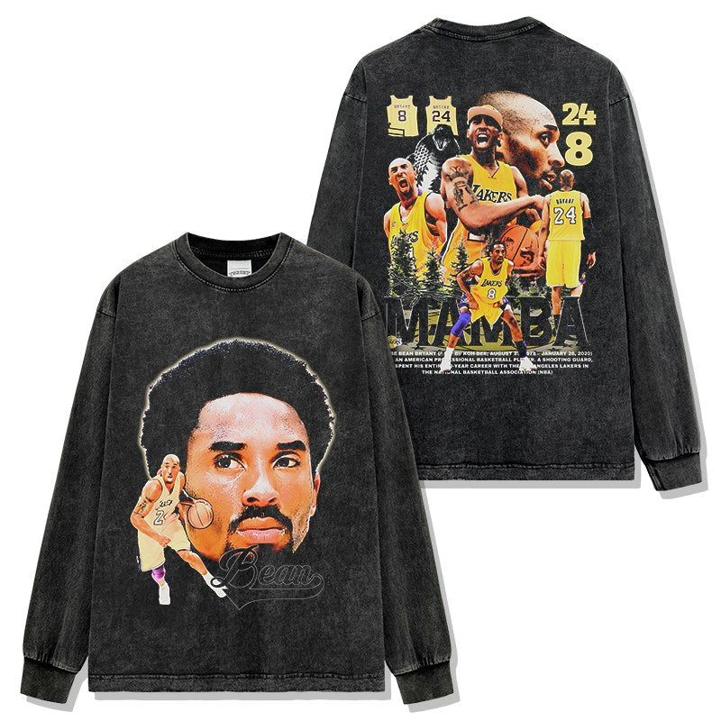 KOBE BRYANT LONG SLEEVE – שחור שטוף