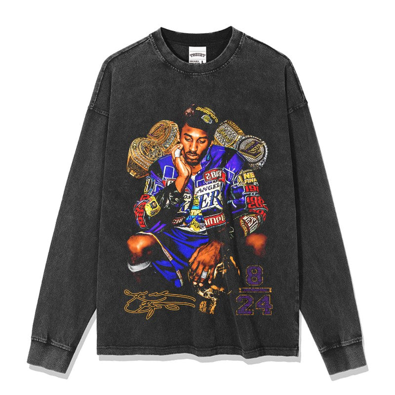 KOBE BRYANT LONG SLEEVE – שחור שטוף