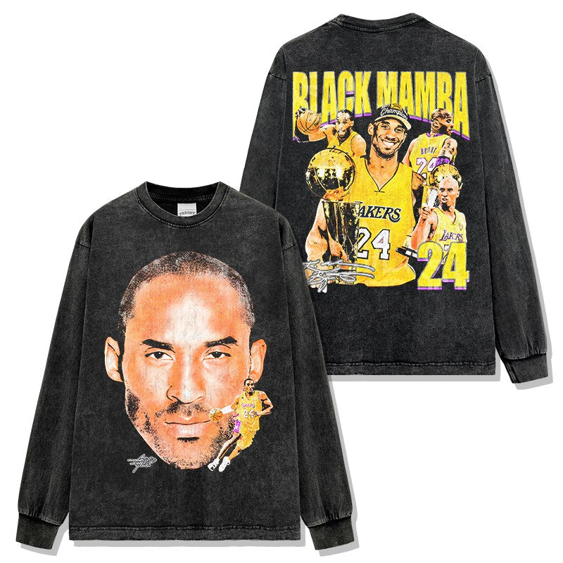 KOBE BRYANT LONG SLEEVE – שחור שטוף