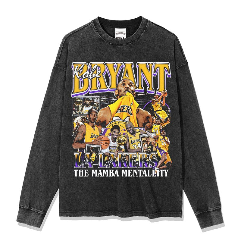 KOBE BRYANT LONG SLEEVE – שחור שטוף