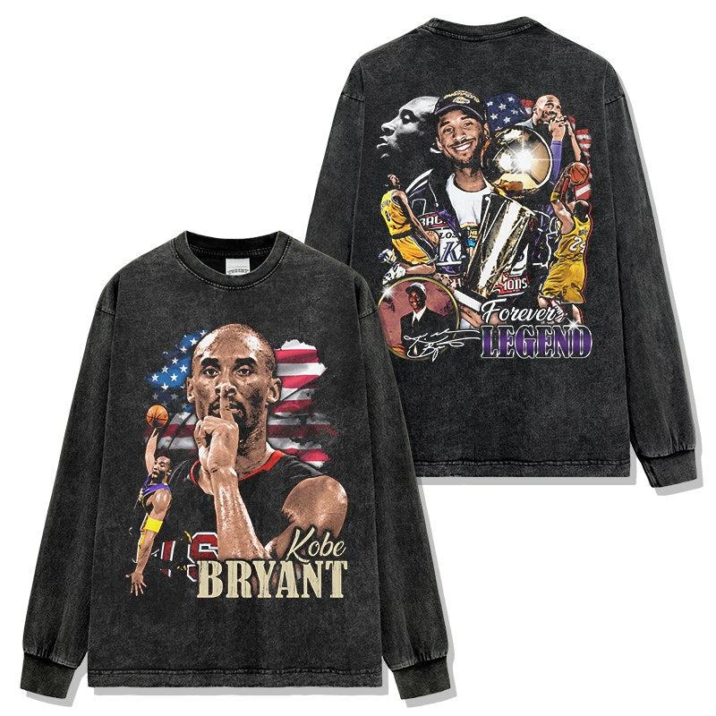 KOBE BRYANT LONG SLEEVE – שחור שטוף