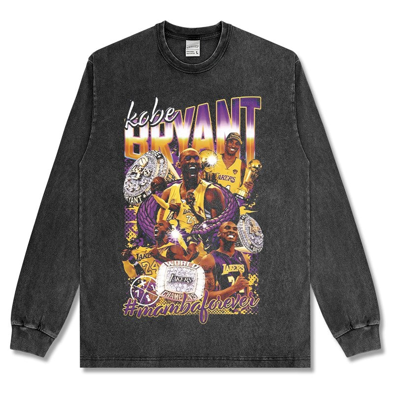 KOBE BRYANT LONG SLEEVE – שחור שטוף