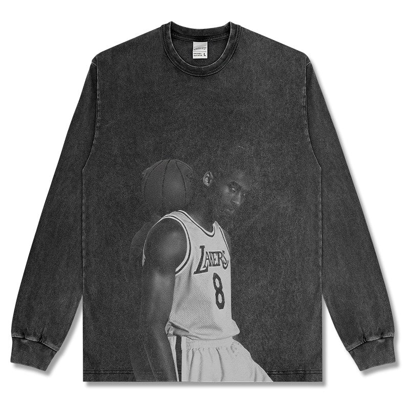 KOBE BRYANT LONG SLEEVE – שחור שטוף
