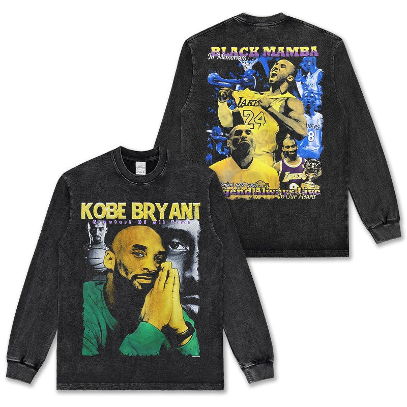 KOBE BRYANT LONG SLEEVE – שחור שטוף