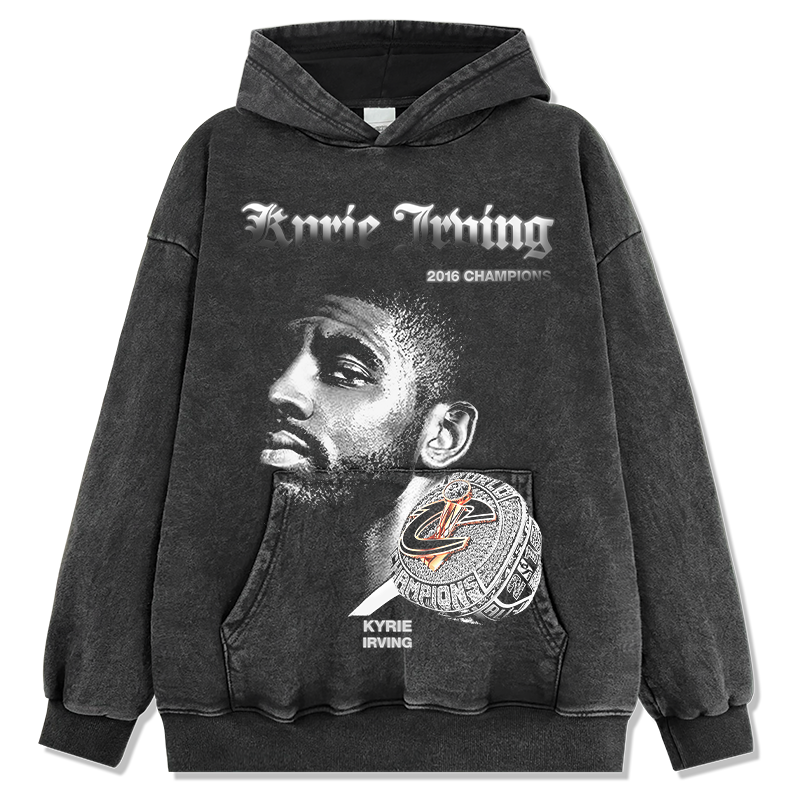KYRIE IRVING VINTAGE HOODIE – שחור שטוף