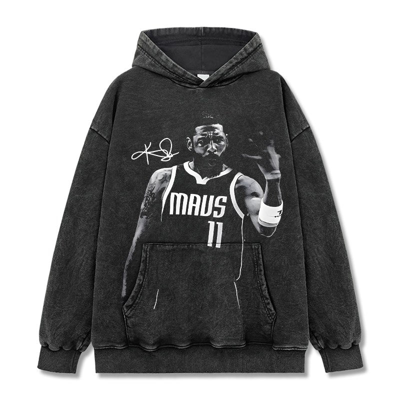 KYRIE IRVING VINTAGE HOODIE – שחור שטוף