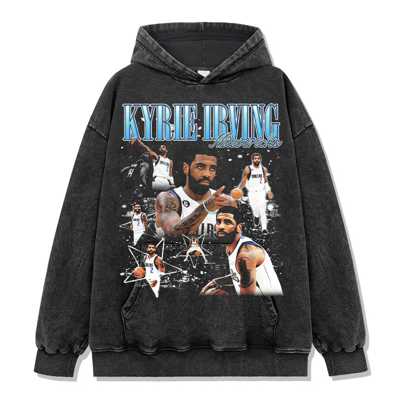 KYRIE IRVING VINTAGE HOODIE – שחור שטוף
