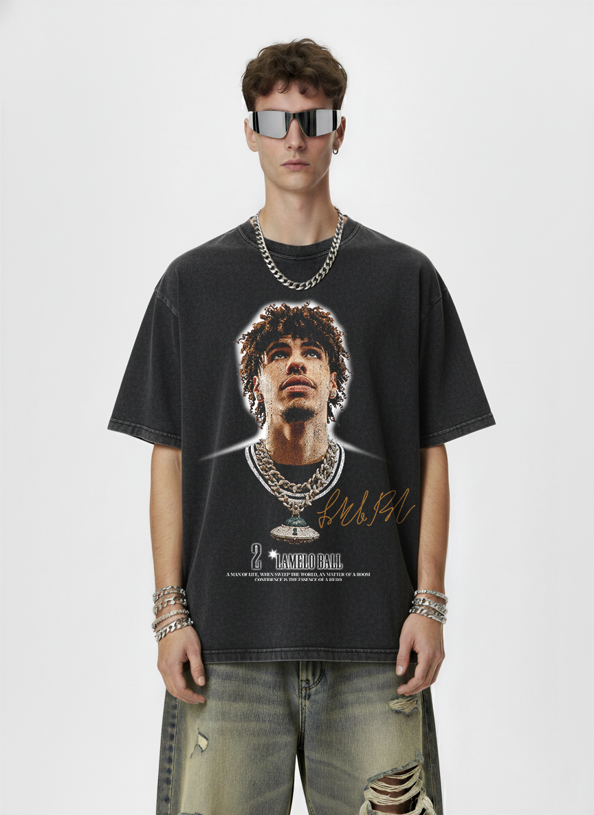 LAMELO BALL VINTAGE TEE · SLAM DUNK