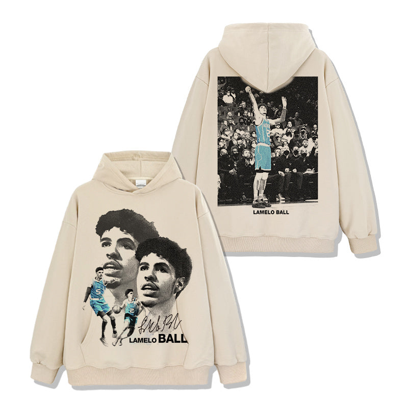 LAMELO BALL VINTAGE HOODIE – שמנת