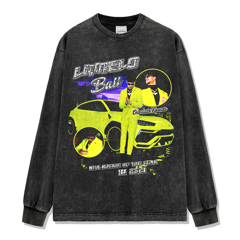 LAMELO BALL LONG SLEEVE – שחור שטוף