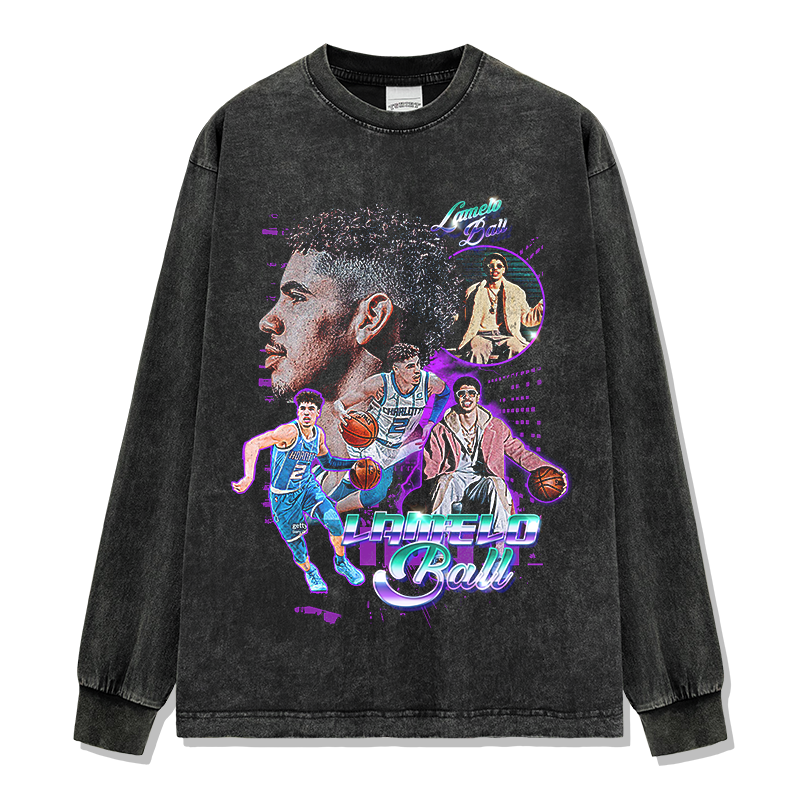 LAMELO BALL LONG SLEEVE – שחור שטוף