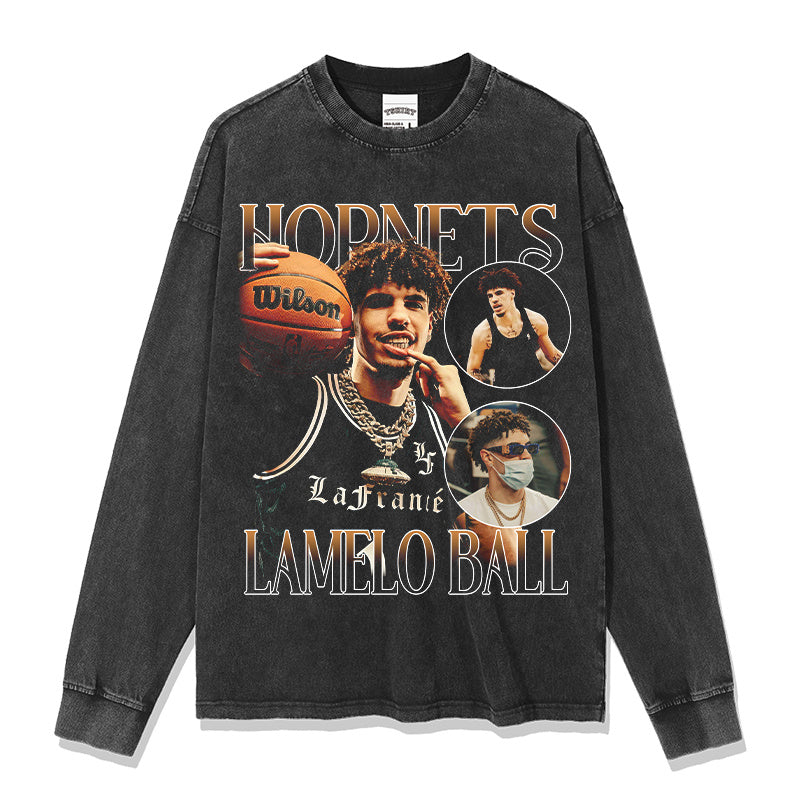LAMELO BALL LONG SLEEVE – שחור שטוף