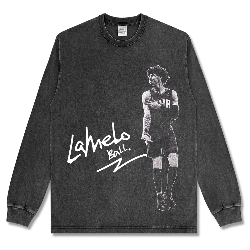 LAMELO BALL LONG SLEEVE – שחור שטוף