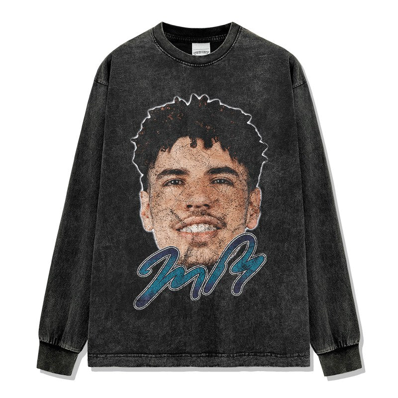 LAMELO BALL LONG SLEEVE – שחור שטוף