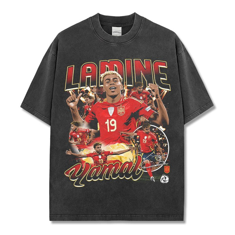 LAMINE YAMAL VINTAGE TEE · FLOODLIGHTS