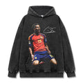 LAMINE YAMAL VINTAGE HOODIE – שחור שטוף