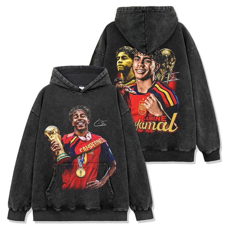 LAMINE YAMAL VINTAGE HOODIE · GOLDEN BOOT
