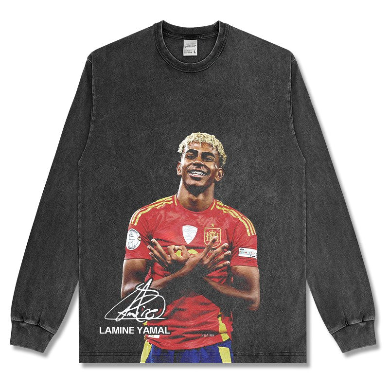 LAMINE YAMAL LONG SLEEVE – שחור שטוף
