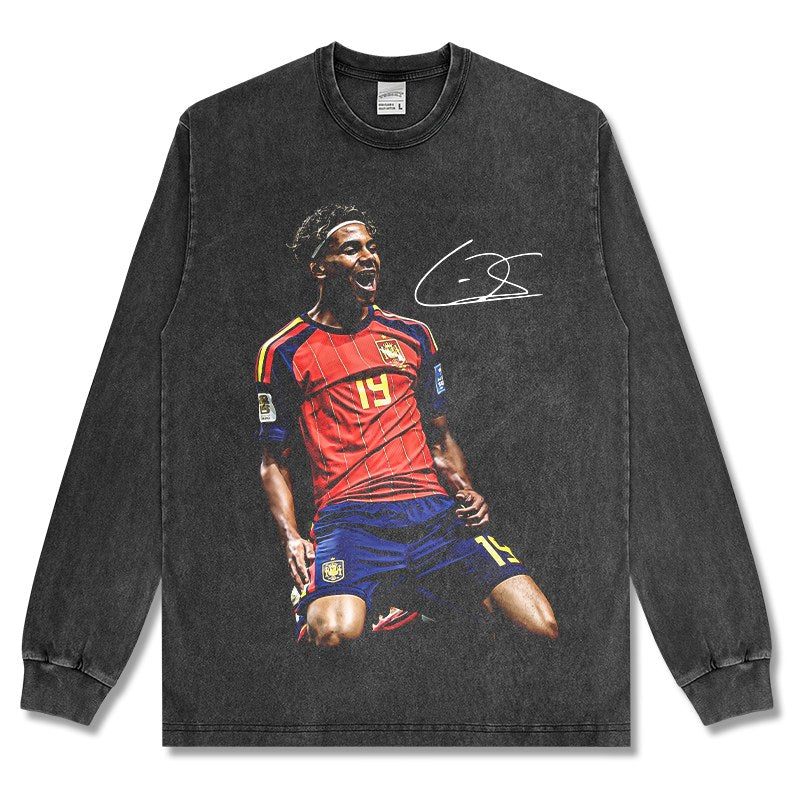 LAMINE YAMAL LONG SLEEVE – שחור שטוף