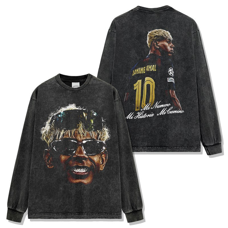 LAMINE YAMAL LONG SLEEVE – שחור שטוף