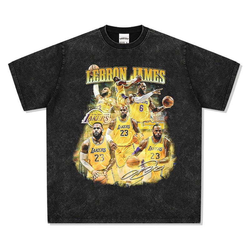 LEBRON JAMES VINTAGE TEE · BLOCK PARTY